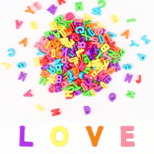 200 Stück Buchstabenperlen Bunt, A-Z 3D Alphabet Perlen, Acryl Buchstaben Perlen Set mit Loch, Fädelperlen für Armbänder, Halsketten, DIY Schmuck Herstellung, Schlüsselanhänger, Namensketten Handwerk 200 Stück Buchstabenperlen Bunt, A-Z 3D Alphabet Perlen, Acryl Buchstaben Perlen Set mit Loch, Fädelperlen für Armbänder, Halsketten, DIY Schmuck Herstellung, Schlüsselanhänger, Namensketten Handwerk von Notoke