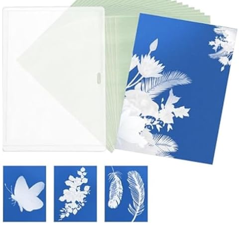 32 Stück Cyanotypie Papier Kit, Sonnendruck Papier, Hochempfindliches Sonnendruckpapier Solarpapier, mit Transparentem Ordner, für Kunst, DIY Kunsthandwerk, Bastelprojekte und Kunstunterricht von Notoke