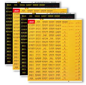 4 Sheets Leistungsschalter Aufkleber Selbstklebende Gelb/Schwarz - Beschriftungsstreifen für Sicherungsautomaten, Elektriker & Heimwerker 4 Sheets Leistungsschalter Aufkleber Selbstklebende Gelb/Schwarz - Beschriftungsstreifen für Sicherungsautomaten, Elektriker & Heimwerker von Notoke