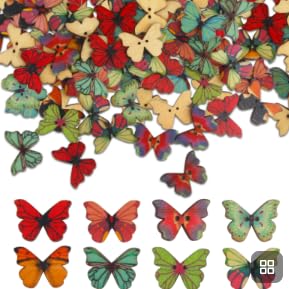 50 Stück Schmetterling Holzknöpfe 2.8x2cm Bunt, Naturholz Knöpfe mit 2 Löchern für DIY Kleidung, Handarbeit Dekoration, Retro Accessoires 50 Stück Schmetterling Holzknöpfe 2.8x2cm Bunt, Naturholz Knöpfe mit 2 Löchern für DIY Kleidung, Handarbeit Dekoration, Retro Accessoires von Notoke