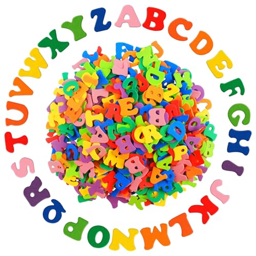 540 Stück Moosgummi Buchstaben, Selbstklebend Schaumstoff Buchstaben Aufkleber, Bunt Buchstaben zum Sticker, für Kartendekoration, Schul, DIY, Basteln, Scrapbooking von Notoke
