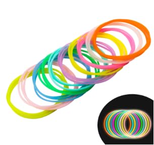 Notoke 30PCS Silikon Armbänder, Leuchtend Freundschaftsarmbänder 80er Jahre Style für Halloween, Weihnachten, Disco, Erwachsene und Kinder (10 Farben) von Notoke