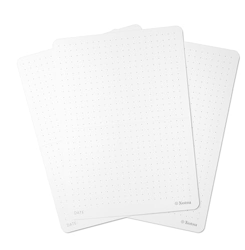 Notsu Karteikarten, Punktraster, 12,7 x 17,8 cm, 40 Stück, dicke, faltbare gepunktete Notizkarten mit abgerundeten Ecken, hochwertiges strapazierfähiges Papier, 350 g/m² Notsu Karteikarten, Punktraster, 12,7 x 17,8 cm, 40 Stück, dicke, faltbare gepunktete Notizkarten mit abgerundeten Ecken, hochwertiges strapazierfähiges Papier, 350 g/m² von Notsu