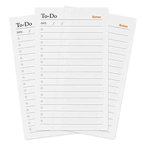 Notsu To Do List Karteikarten 3 x 5 (50 Stück) | Durchdacht gestaltete doppelseitige Planer Notizkarten für persönliche Produktivität und professionelle Organisation von Notsu