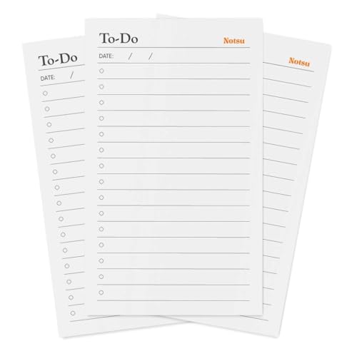 Notsu To Do List Karteikarten 3 x 5 (50 Stück) | Durchdacht gestaltete doppelseitige Planer Notizkarten für persönliche Produktivität und professionelle Organisation von Notsu