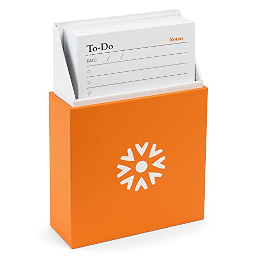 Notsu To-Do-Karten-Set, 50 Stück, dicke, doppelseitige Notizkarten mit To-Do-Liste, Punktraster und Notiz-Abschnitten in 7,6 x 12,7 cm vertikaler Karteikartenhalter von Notsu