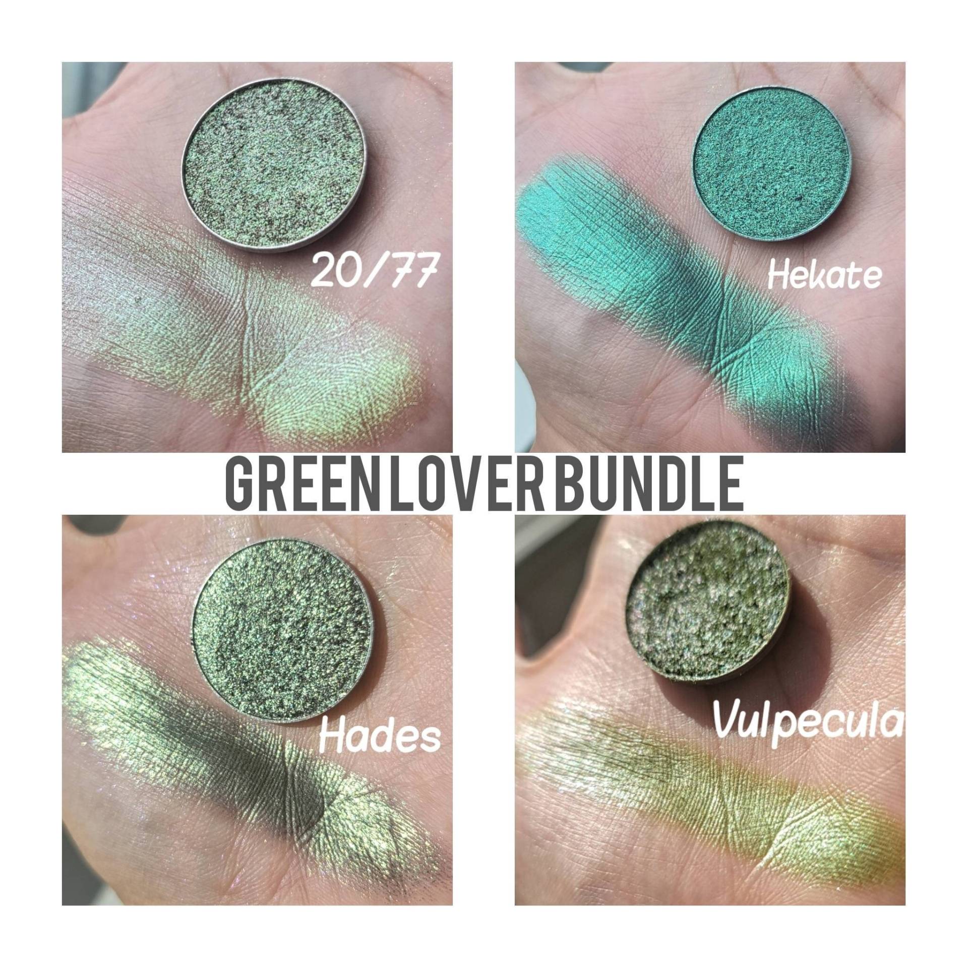 Limited Edition Multichrome-Bundle-Set Mit 4 Green Shade Lover Chameleon 26 Mm Gepressten Pfannen, Veganem Make-Up-Lidschatten von Notycebeauty