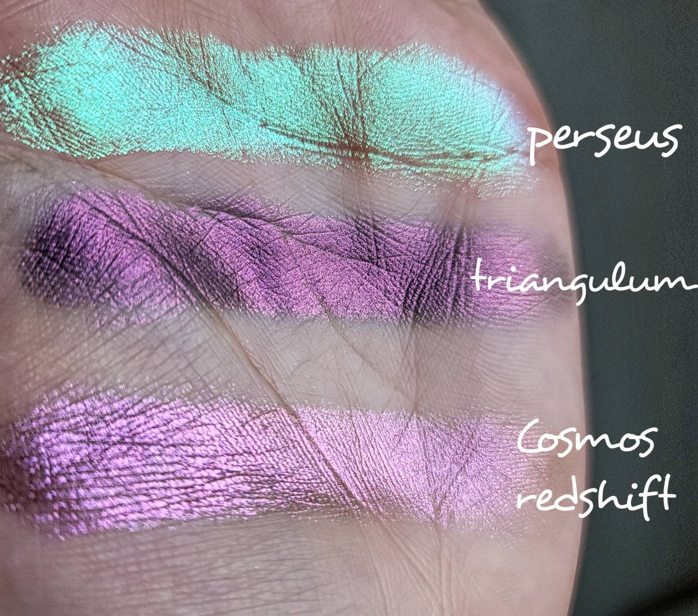 Multichrome Trio Bundle Set 26mm Triangulum Cosmos Redschieben Perseus Chamäleon Gepresste Pfannen Farbschicht Vegan Grausam Frei 20/77 Holographisch von Notycebeauty