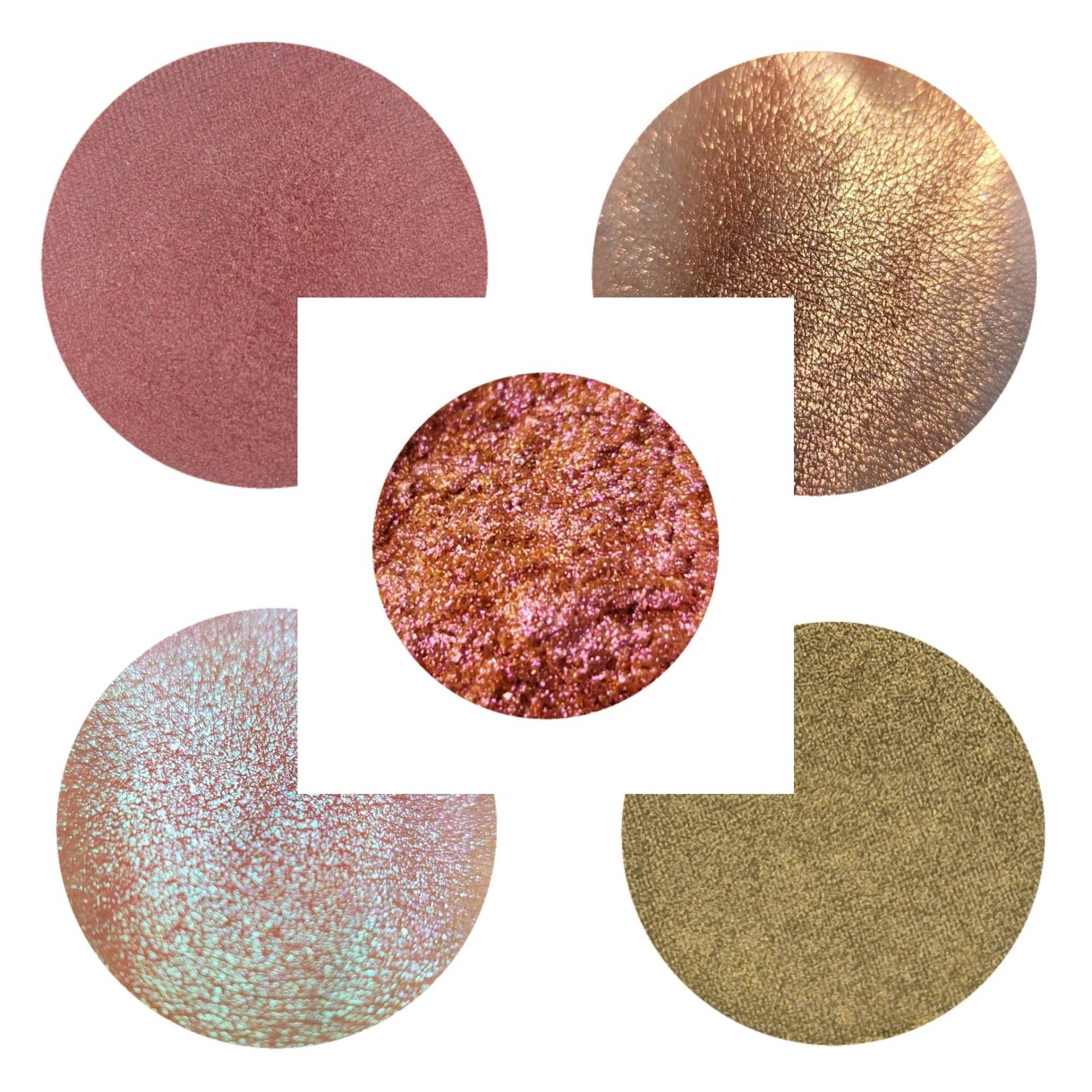 The Cleopatra Bundle Multichrome Chamäleon 26 Mm Gepresste Näpfchen Und Lose Pigment-Bundle Funkeln Schimmer Gold-Oliv-Orange-Rottöne The Cleopatra Bundle Multichrome Chamäleon 26 Mm Gepresste Näpfchen Und Lose Pigment-Bundle Funkeln Schimmer Gold-Oliv-Orange-Rottöne von Notycebeauty