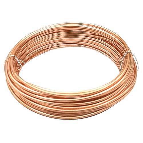 Kupferdraht für Schmuckherstellung, Elektrokultur-Gartenarbeit (Durchmesser 2,6 mm, 10 G), weich, 0,5 kg Spule, Schmuckdraht für Perlenstickerei, von Novacave
