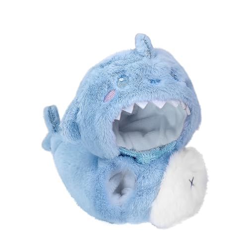 Novadex Kleidung für 17 cm große Puppen, kompatibel mit Labubu, niedliches Hoodie-Outfit mit Zubehör für Sammler (Blauer Hai) von Novadex