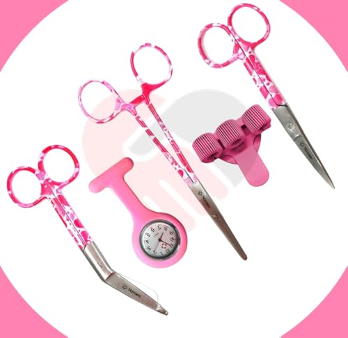Krankenschwester Starter Pack "Pink Love" - 5-teilig - Verbandschere - Krankenschwester Schere Set - Schere Krankenschwester - Erste-Hilfe-Schere - medizinische Schere - Köcher - Krankenschwester Krankenschwester Starter Pack "Pink Love" - 5-teilig - Verbandschere - Krankenschwester Schere Set - Schere Krankenschwester - Erste-Hilfe-Schere - medizinische Schere - Köcher - Krankenschwester von Novaex