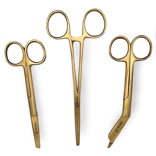 Krankenschwester scheren set “Gold” - Verbandschere - Krankenpfleger scheren set - Schere Krankenschwester - erste-hilfe-schere - Medizinische schere - Kocher - pflegekraft geschenk Krankenschwester scheren set “Gold” - Verbandschere - Krankenpfleger scheren set - Schere Krankenschwester - erste-hilfe-schere - Medizinische schere - Kocher - pflegekraft geschenk von Novaex