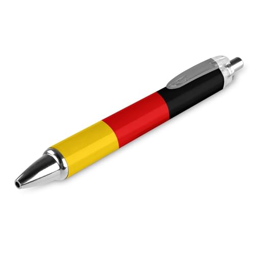 Novaj Kugelschreiber mit Deutschland-Flagge, einziehbar, hübsch, Journaling-Stift, Kugelschreiber, Arbeitsstift, Büro-Stifte für Männer und Frauen, Bürobedarf, 1 Stück von Novaj