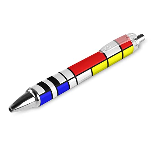 Novaj Mondrian Kugelschreiber im Mondrian-Stil, einziehbar, für Männer und Frauen, Büro, Geschenk, 1 Stück von Novaj