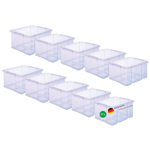 Novaliv 10x Aufbewahrungsboxen ohne Deckel 27L transparente Nestbar Drehstapelbox Euroboxen Kunststoffboxen BPA-frei 44,5x35,5x23 cm für Kistenregal Novaliv 10x Aufbewahrungsboxen ohne Deckel 27L transparente Nestbar Drehstapelbox Euroboxen Kunststoffboxen BPA-frei 44,5x35,5x23 cm für Kistenregal von Novaliv