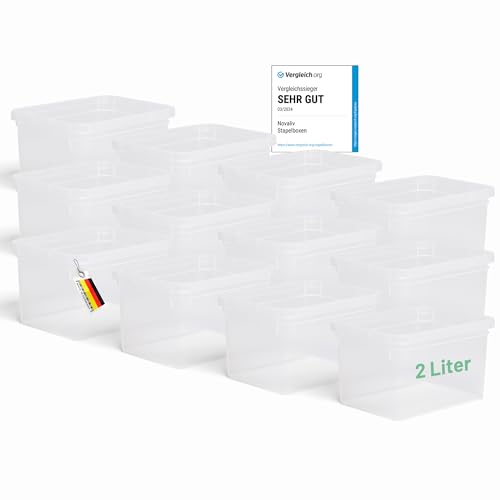 Novaliv 12x Aufbewahrungsbox ohne Deckel klein 2 L transparente Nestbar stapelbare Plastikbox Kunststoff BPA-frei 18,5 x 13,5 x 10 cm Novaliv 12x Aufbewahrungsbox ohne Deckel klein 2 L transparente Nestbar stapelbare Plastikbox Kunststoff BPA-frei 18,5 x 13,5 x 10 cm von Novaliv