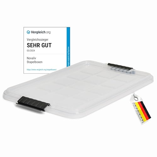 Novaliv 1x Ersatzdeckel 15 Liter mit Clipverschluss 41x29 cm Transparent Novaliv 1x Ersatzdeckel 15 Liter mit Clipverschluss 41x29 cm Transparent von Novaliv