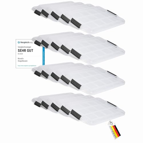 Novaliv 20x Ersatzdeckel 27 Liter mit Clipverschluss 46,5x36,5 cm Transparent von Novaliv