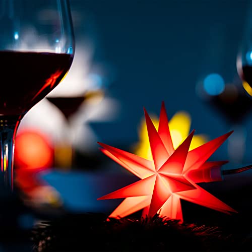 Novaliv Weihnachtsstern LED Dekostern Klein 12cm ROT mit Batteriefach für 3 AA Batterien 6h Timerfunktion (1,5m Kabel) Innenraum DEKO 3D Stern 18 Zackig Leuchtstern LED Stern Lichterkette Weihnachten Novaliv Weihnachtsstern LED Dekostern Klein 12cm ROT mit Batteriefach für 3 AA Batterien 6h Timerfunktion (1,5m Kabel) Innenraum DEKO 3D Stern 18 Zackig Leuchtstern LED Stern Lichterkette Weihnachten von Novaliv
