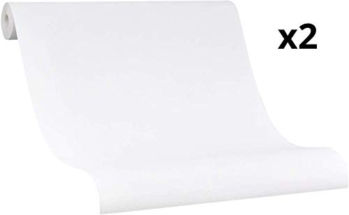 2 x Zeichenpapier Rolle Weiß Malpapier für Kinder 20m x 0,53m (2 x 10m) Hochwertige deutsche Qualität von marburg