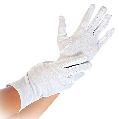 Novaplus Hygostar Baumwoll-Handschuh BLANC Größe M, Paar, weiß, WL49162 von Novaplus