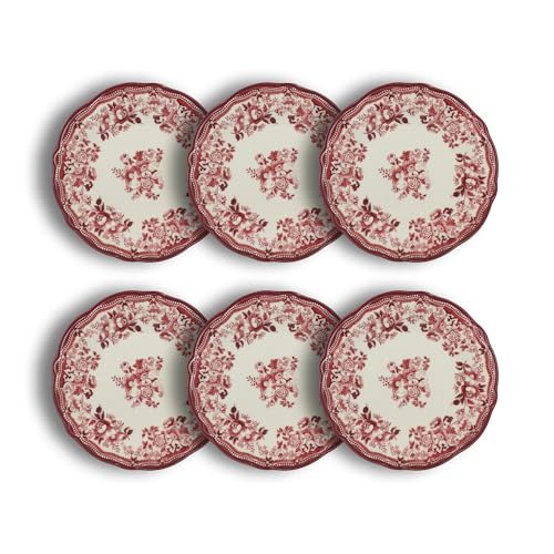 NOVASTYL - Set mit 6 Speisetellern, 26 cm, Porzellan, Rosa, 2614870 NOVASTYL - Set mit 6 Speisetellern, 26 cm, Porzellan, Rosa, 2614870 von Novastyl