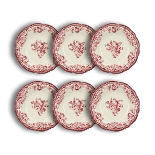 NOVASTYL - Set mit 6 Suppentellern, 22 cm, Porzellan, Rosa, 2614871 NOVASTYL - Set mit 6 Suppentellern, 22 cm, Porzellan, Rosa, 2614871 von Novastyl