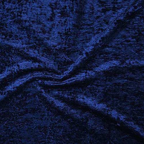 Novato Textiles Premium Pannesamt-Material, Stretch-Velours, Glitzer-Stoff, Material: 150 cm breit, vorgeschnitten (Marineblau, 1 Meter) von Novato
