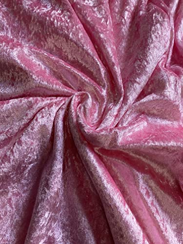 Novato Textiles Premium Pannesamt Stretch Velours Glitzer Stoff Material 150 cm breit (Baby Pink, 3 Meter) von Novato