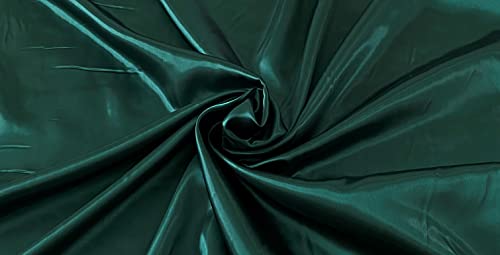 Seidiger Satin-Stoff, 100 % Polyester/Poly-Seide, zum Schneidern, für Hochzeit, Abschlussball – Bastelstoff, 150 cm breit, verkauft als 1 Meter vorgeschnittene Längen (Flaschengrün, 1 m) von Novato
