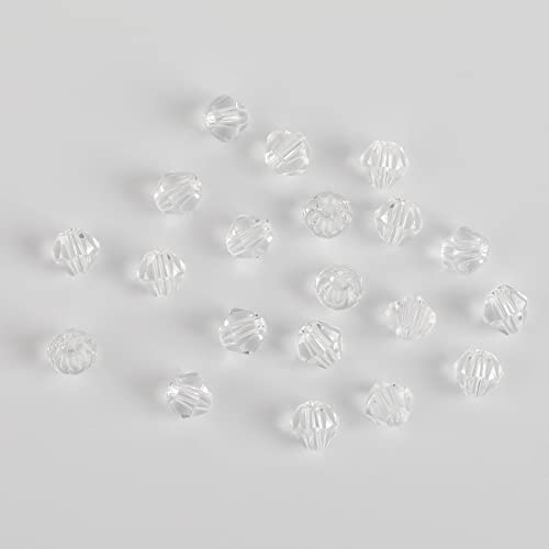 Novborcz 4 mm dicke weiße Glasperlen für die Schmuckherstellung, 1700 Stück, facettierte Kristall-Abstandshalter-Perlen, Sortiment, Zubehör für Armbänder, Halsketten für den Großhandel von Novborcz