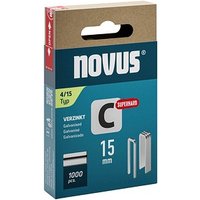 1.000 novus Tackerklammern Schmalrücken superhart 4/15 von Novus