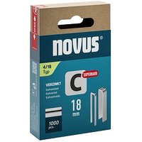 1.000 novus Tackerklammern Schmalrücken superhart 4/18 von Novus