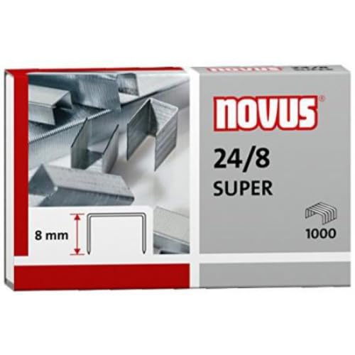 100 Tackerklammern 24/8 Super, verzinkter Stahl von Novus