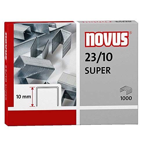 Heftklammern für Blockheftgeräte, Sorte 23/10 SUPER, verzinkt von Novus