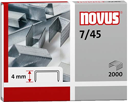 NOVUS Heftklammer, 7/45, verzinkt (2.000 Stück), Sie erhalten 1 Packung á 2000 Stück von Novus