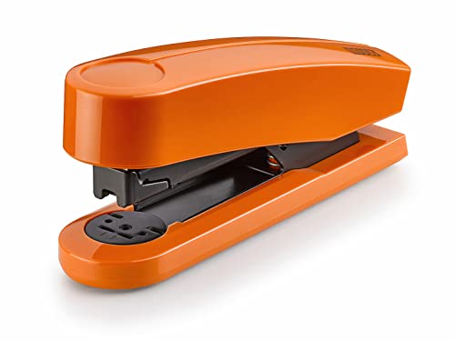 Novus B 4 Color ID Vollmetall Heftgerät (40 Blatt, mit glänzender Kunststoffummantelung, inkl. 200 Heftklammern) funny orange von Novus