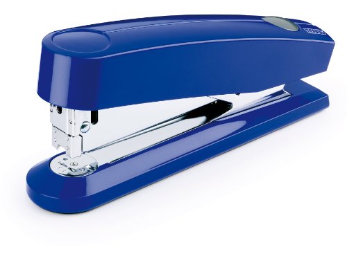 Novus B 7A Komfort Heftgerät (30 Blatt Heftleistung, Automatik-Funktion, inkl. 200 Klammern) blau glänzend von Novus