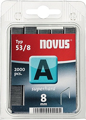 Novus Feindrahtklammern 10 mm superhart, Sparverpackung, 5000 Tacker-Klammern vom Typ 53/10, Heftmittel aus Stahldraht , 5000 Stück (1er Pack) von Novus