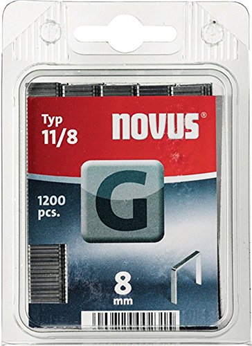 Novus Flachdrahtklammern für Hammertacker 10 mm, 5000 Klammern vom Typ G 11/10, aus verzinktem Stahldraht von Novus