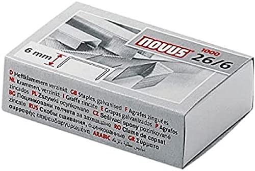 Novus 40-0056 Heftklammern und Refill-Kassetten 26/6 verzinkt 1000 stück Novus 40-0056 Heftklammern und Refill-Kassetten 26/6 verzinkt 1000 stück von Novus