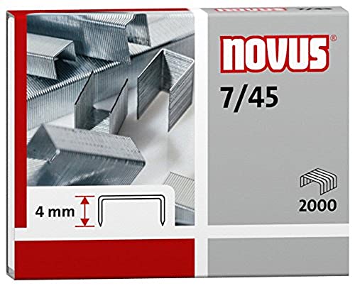 novus Heftklammern 7/45, verzinkt, Inhalt: 2000 Stück novus Heftklammern 7/45, verzinkt, Inhalt: 2000 Stück von Novus