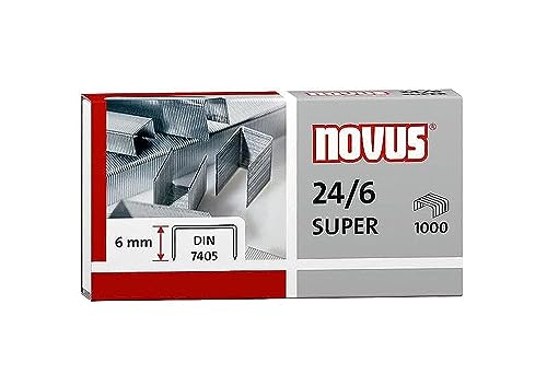 Novus Standard Heftklammern mit 6 mm Beinlänge 24/6 - Nr:040-0206 von Novus