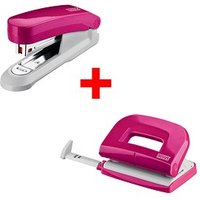 novus Locher und Heftgeräte Set E210/E15 pink von Novus