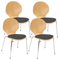 4 Nowy Styl Schalenstühle Cafe VI buche, schwarz Holz 4 Nowy Styl Schalenstühle Cafe VI buche, schwarz Holz von Nowy Styl