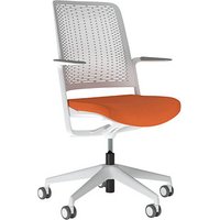 Nowy Styl Bürostuhl WITHME Stoff orange, Gestell grau von Nowy Styl