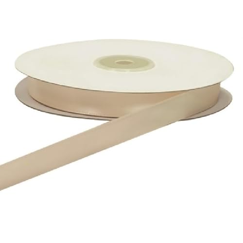 Satinband, doppelseitig, 50 m x 10 mm, verschiedene Farben, für Zeremonien, Geschenke, Bonbonniere (30 Schwarz) (Elfenbein) von Np-Italia