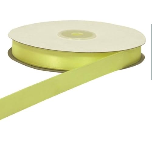 Satinband, doppelseitig, 50 m x 10 mm, verschiedene Farben, für Zeremonien, Geschenke, Gastgeschenke (30 Schwarz) (Gelb) von Np-Italia