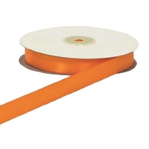 Satinband, doppelseitig, 50 m x 10 mm, verschiedene Farben, für Zeremonien, Geschenke, Gastgeschenke (30 Schwarz) (Orange) von Np-Italia